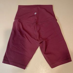 Lululemon Align 8” high rise biker shorts.